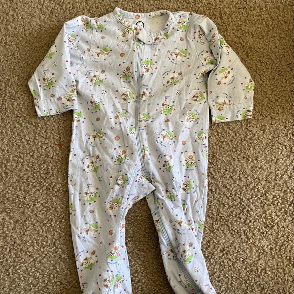 Adorable Infant Gerber Footed Dog Puppy Onesie